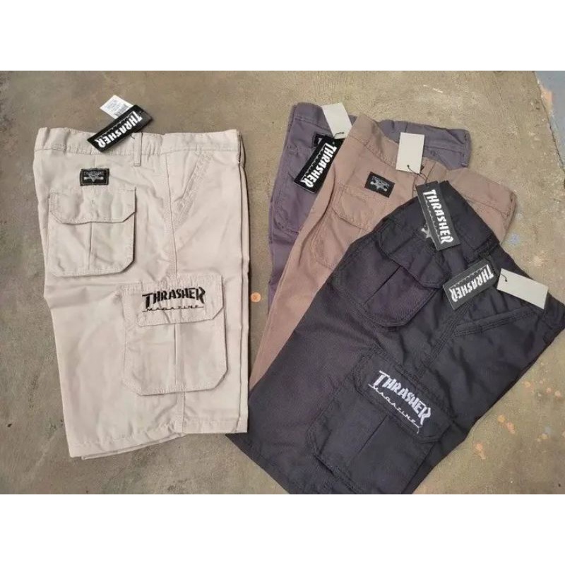 Grosir Celana Cargo Pendek Threasher 1 Lusin Murah Ukuran Standar 28-33