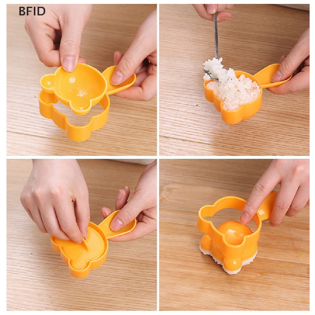 [BFID] 1set DIY Cute Little Bear Rice Ball Cetakan Bento Sushi Nori Rice Mold Decor [ID]