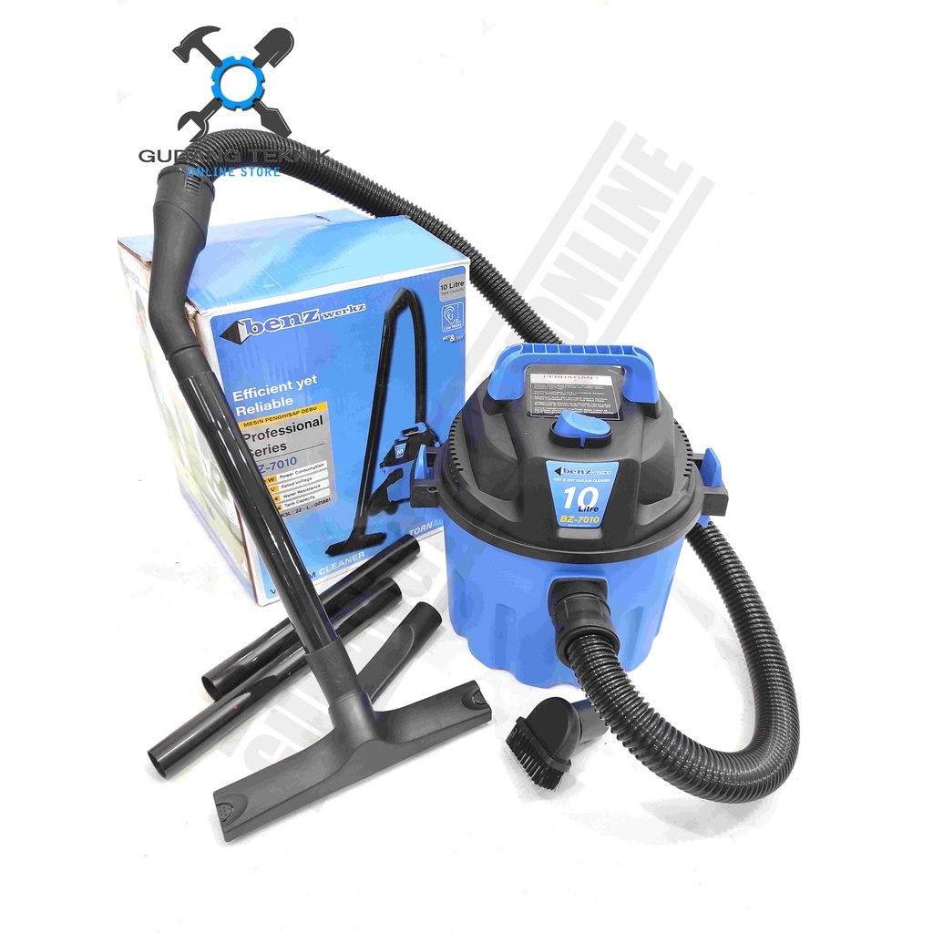 Vacuum Cleaner 10L Wet Dry BENZ BZ7010 BODY PLASTIK / Mesin Penyedot Debu Kering Basah 10 Liter BZ 7010 - Vacum Vakum Cleaner BZ-7010 BENZ