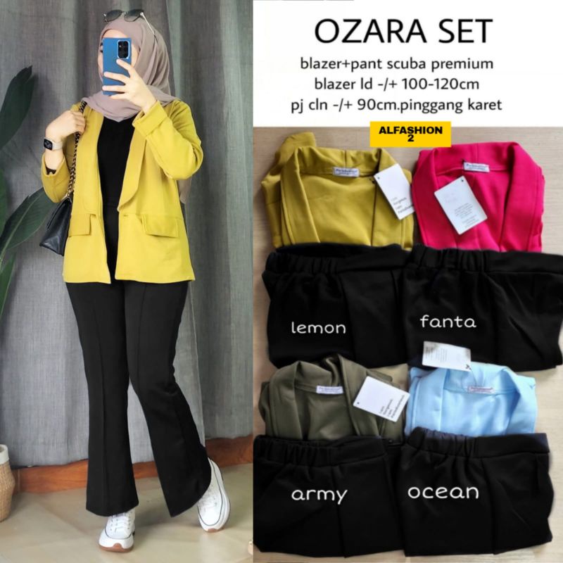 OZARA SET BLAZER SCUBA PREMIUM BY ALFASHION