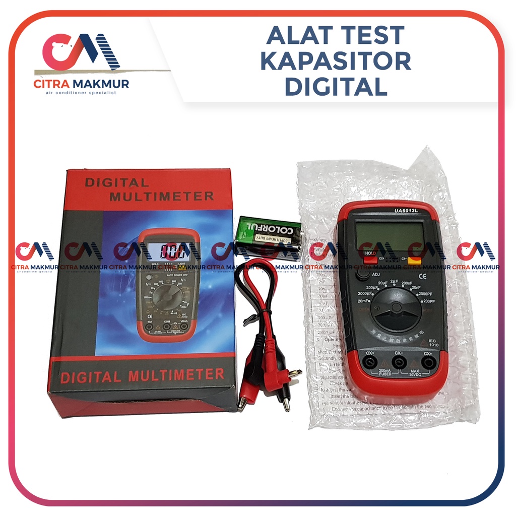 Capasitor Tester Alat Ukur Kapasitor Mesin Cuci AC Kulkas uF Elco Capacitance 6013