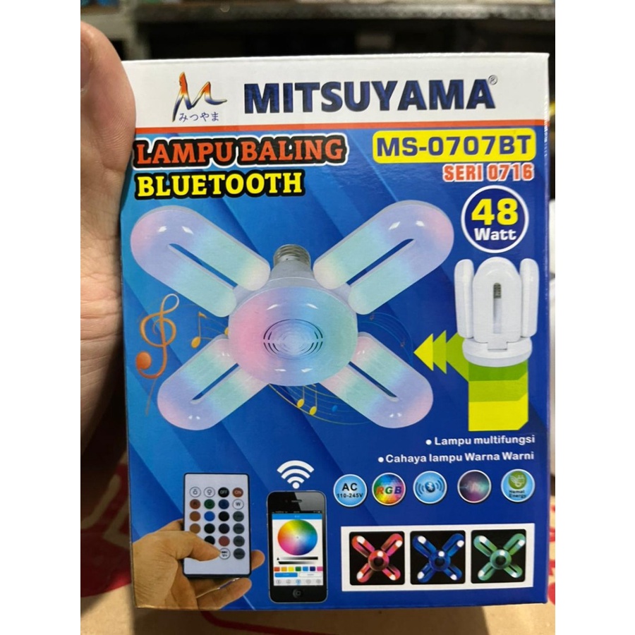 Bohlam Mitsuyama Lampu Baling Bluetooth MS 0707 BT Seri 0716 Musik - Kenji Shop