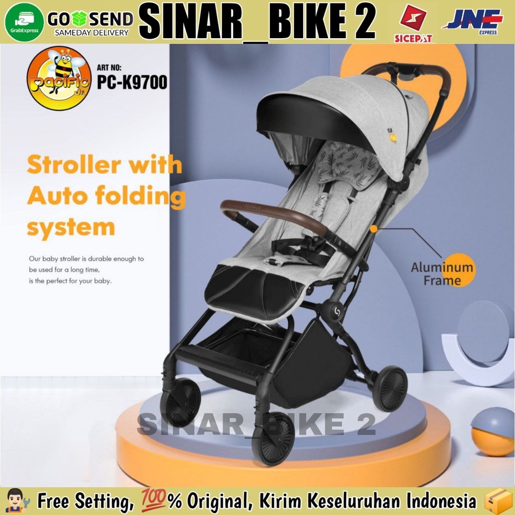 Baby Stroller Pacific PC - K9700 adjustable/ kereta dorong anak bayi Bisa Di Lipat Kecil