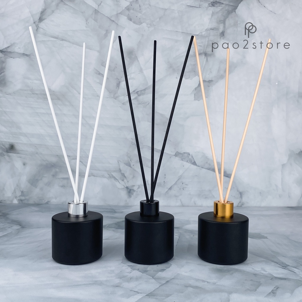 Botol Reed Diffuser 50ml HITAM DOFF MATTE Kaca Tebal Aromatherapy