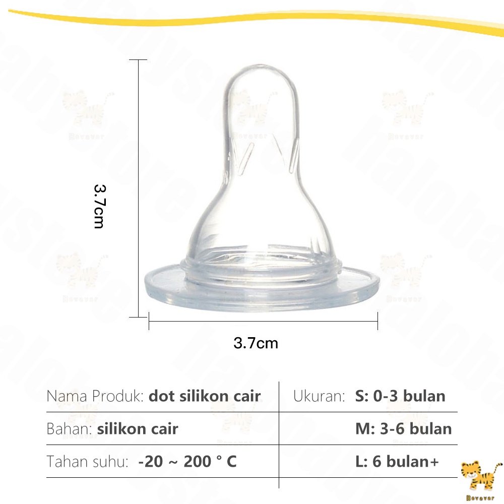 Halo Baby 3.8cm dot bayi bulat nipple dot bulat silicone slim neck pigeon