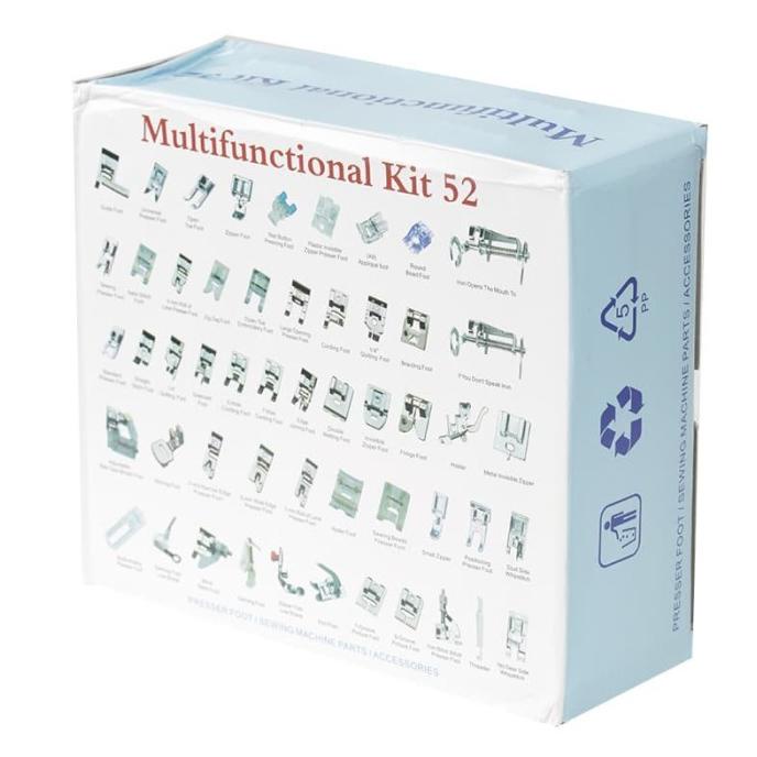 Set 52pcs Sepatu Mesin Jahit Portable dengan Kotak Penyimpanan