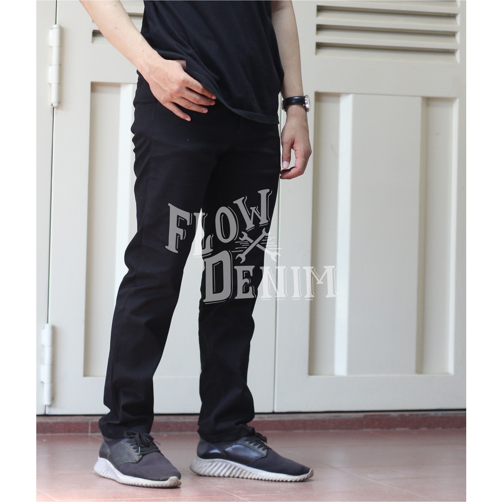 CELANA CHINO PANJANG PRIA CELANA CHINO PANJANG HITAM SLIMFIT ORIGINAL CELANA CHINOS PANTS FLOW