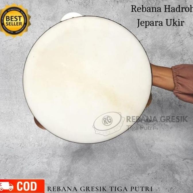 Rebana Hadroh Kulitas Super Ukir Model Jepara Kencer Kuningan Banjari