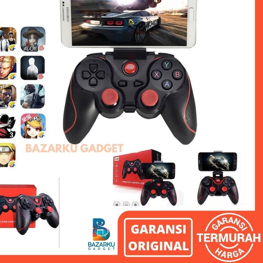 Original Gamepad X3 Wireless Controller X3 Gamepad Joystick Bluetooth Plus Holder HP Gamepad X3 Blue