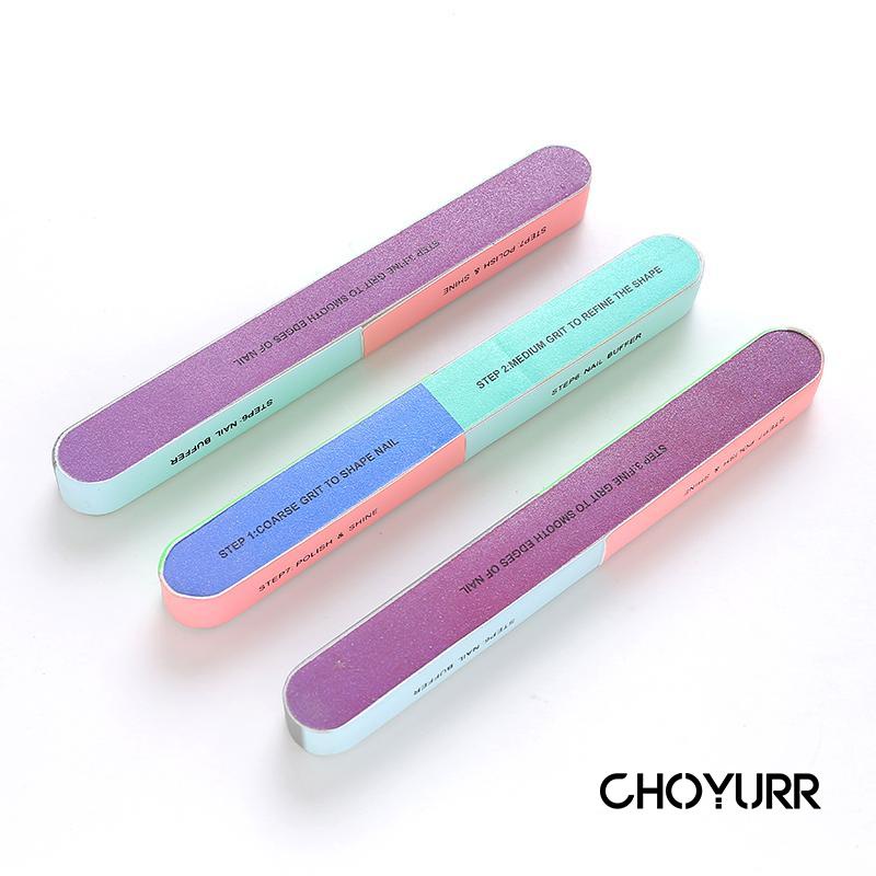 【COD】7 Steps Nail Art Amplas Kuku Alat Penghalus Kuku Amplas Kikir Nail Art Manicure Pedicure Perawatan Pengkilap-CH
