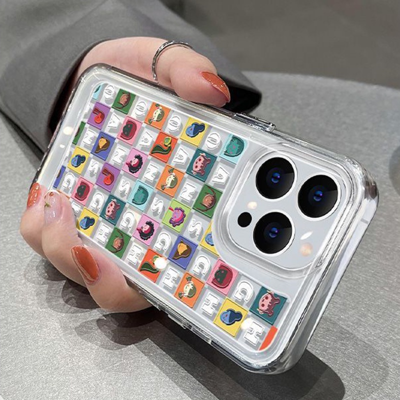 IPHONE Casing Ponsel Lembut Lucu Kompatibel Untuk Iphone14 11 13 12 Pro XS Max X XR 7 8 6S Plus Transparan TPU Silcone Shockproof Casing Cover