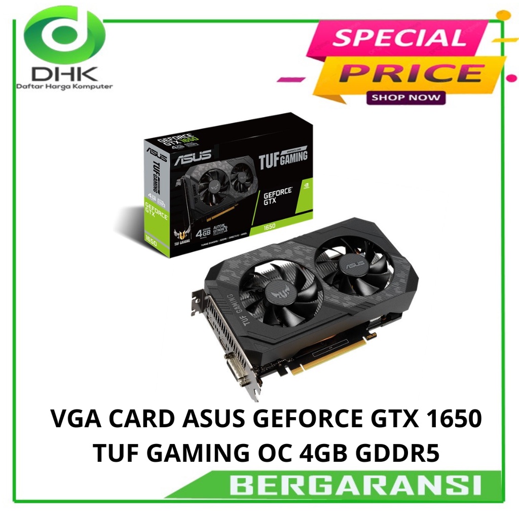 VGA CARD ASUS GEFORCE GTX 1650 TUF GAMING OC 4GB GDDR5