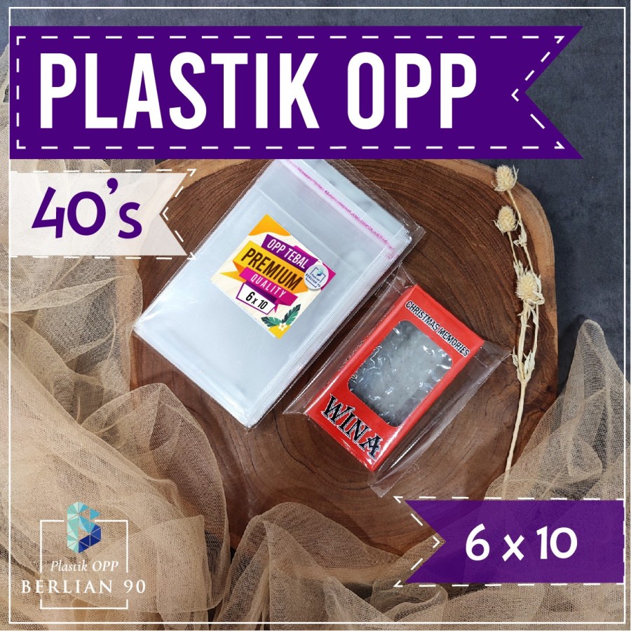 Plastik OPP Tebal 6x10 40s Micron Plastik OPP Lem Plastik OPP Seal Plastik Aksesories