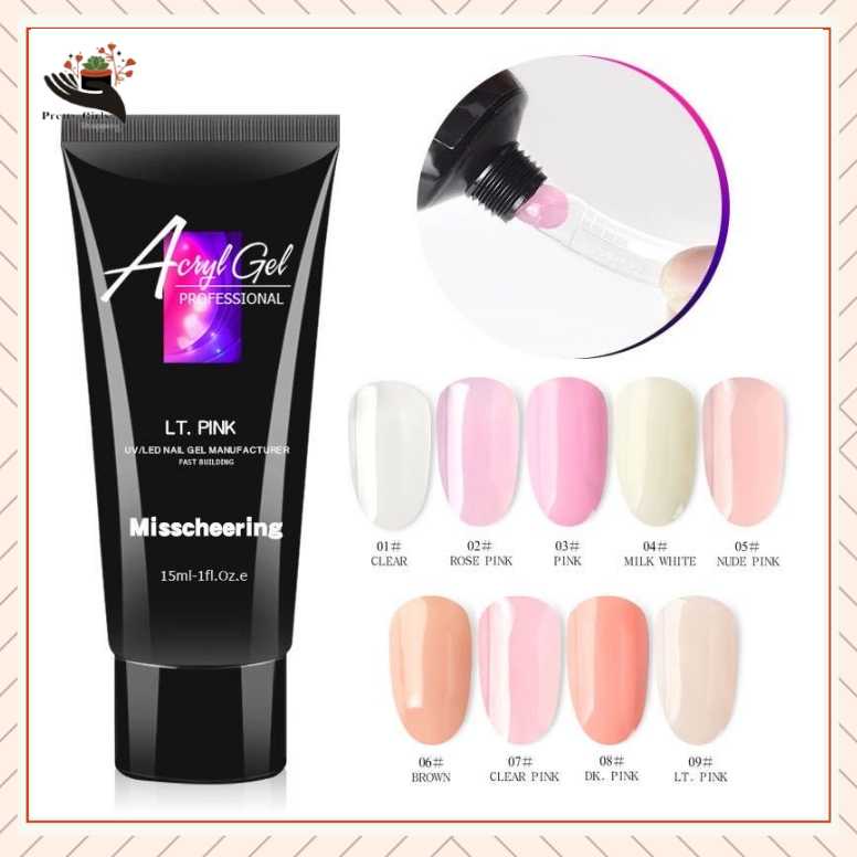 Pretty ACRYL POLYGEL 30ml/15ML poly gel nail extension acrylic extension instan sambung kuku