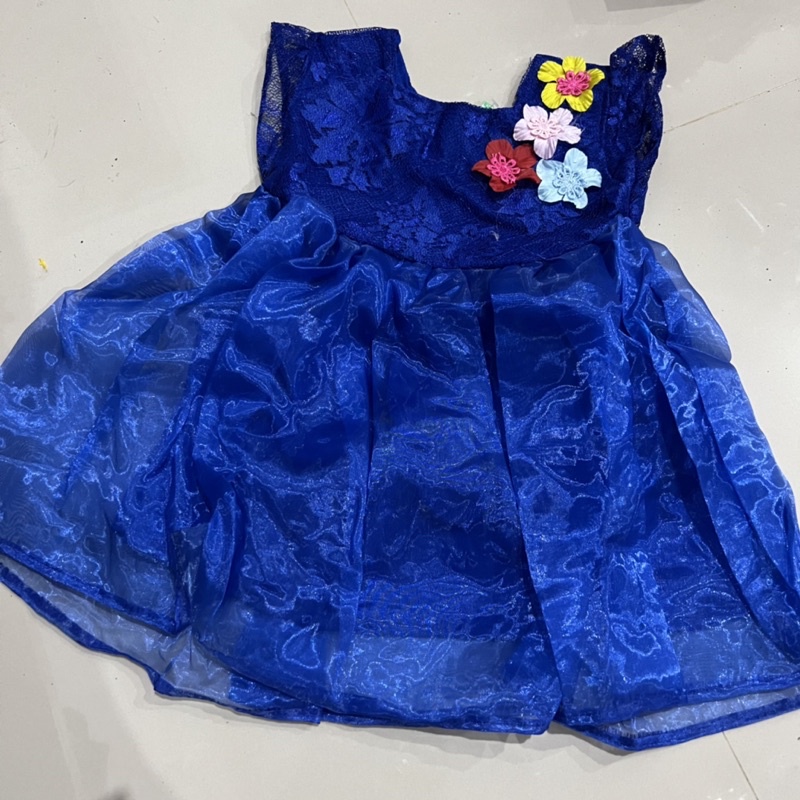 Dress anak 1 2 tahun gaun pesta anak cewek perempuan organza mewah tutu ( dress organza )