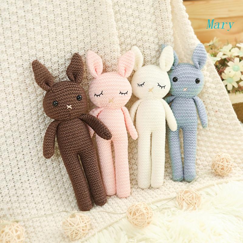 Mary 20cm Cute Stuffed Rabbit Rajut Untuk Boneka Photostudio Props Pendant Party Suppli