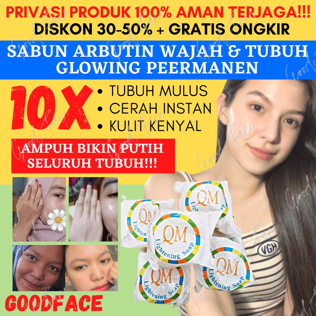 QM BRIGHTENING SOAP BPOM SABUN BATANG GLOWING PENCERAH WAJAH SABUN WAJAH SABUN PEMUTIH WAJAH