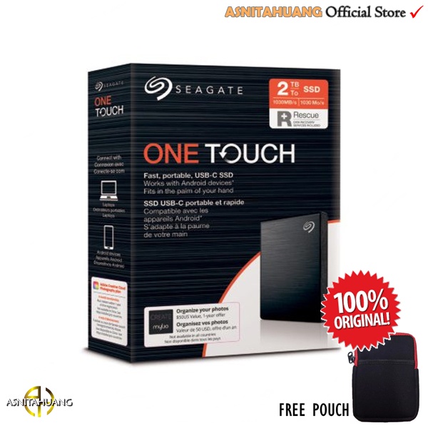 Seagate One Touch 2TB HDD - HD - Hardisk External 2.5&quot; Free Pouch