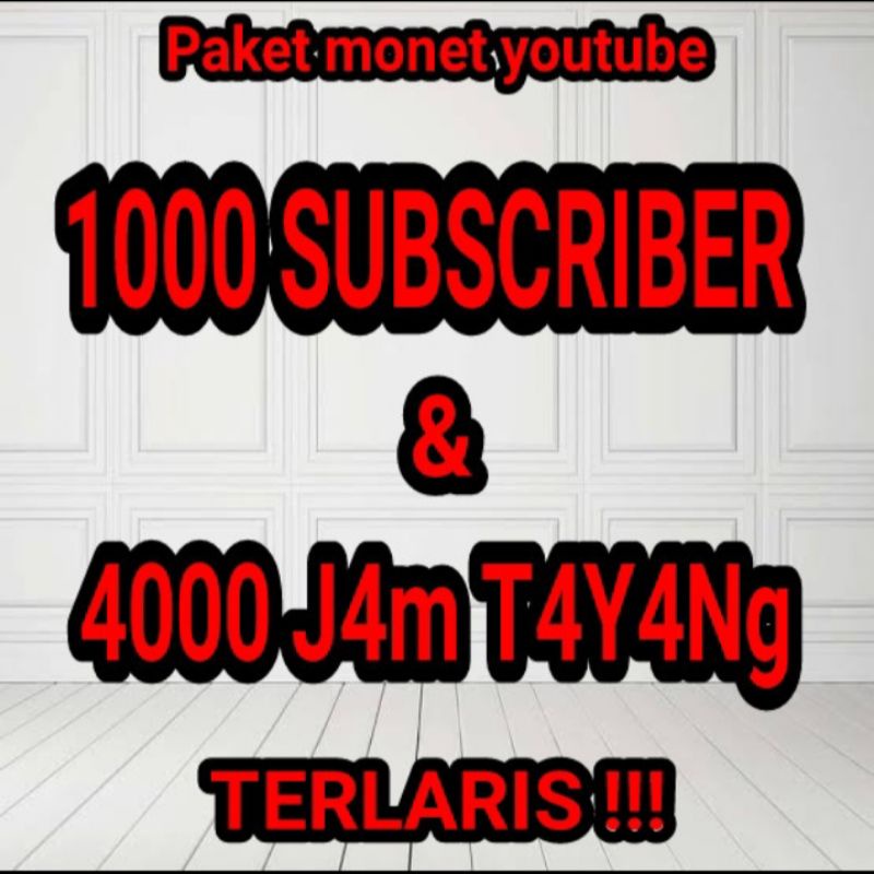 paket persyaratan monetisasi YOUTUBE J4M t4y4ng & subscriber layanan terlaris