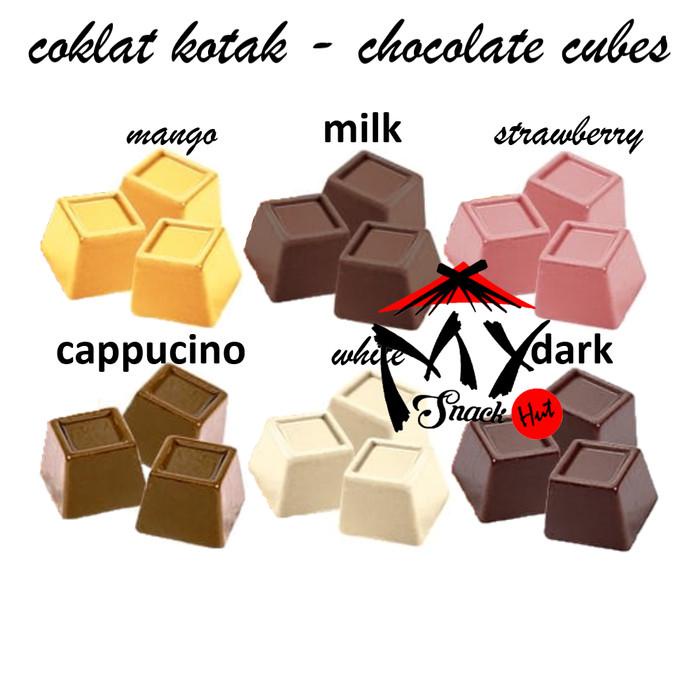 

COKLAT KOTAK 10PCS - COKELAT BLOK CHOCOLATE DARK MILK TOPPING CUBES Best Seller