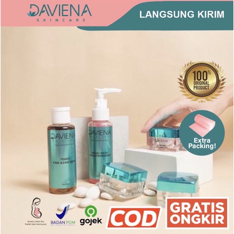 (READY) DAVIENA SKINCARE PAKET ACNE SERIES | OFFICIAL STORE | SKINCARE DAVIENA | DAVINA SKINCARE | D