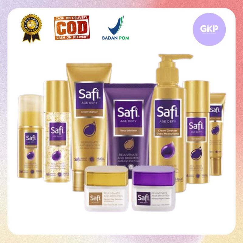 SAFI Age Defy Gold Water Essence/ Serum/ Cleanser/ Youth Elixir/ Night Cream/ Day Emulsion/