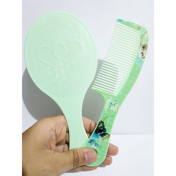 SM01 Sisir Gagang + Cermin Gagang Besar 16cm &quot;termasuk packing bubble&quot;