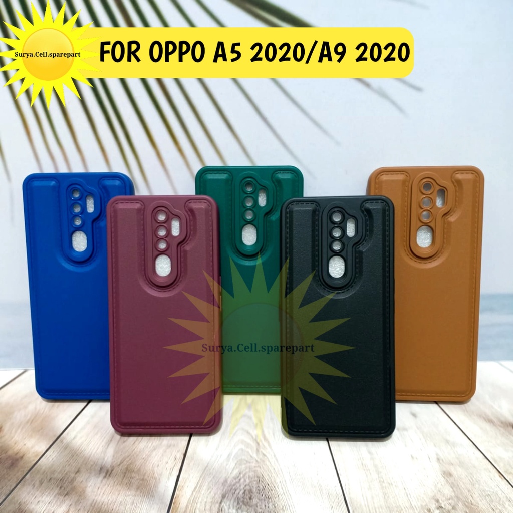 Case Square Leather Pro Oppo A9 2020 A5 2020 A53 A33 A52 A92 Oppo F9