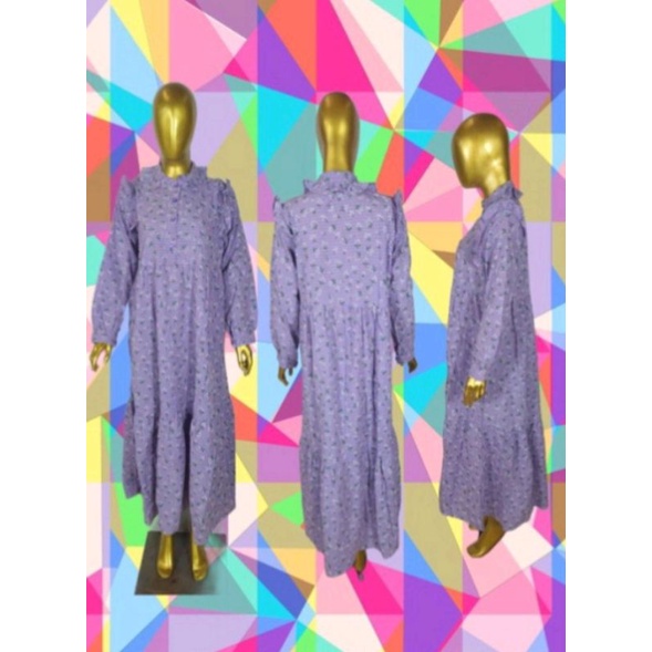 Dress Wanita motif Bunga Katun Toyobo
