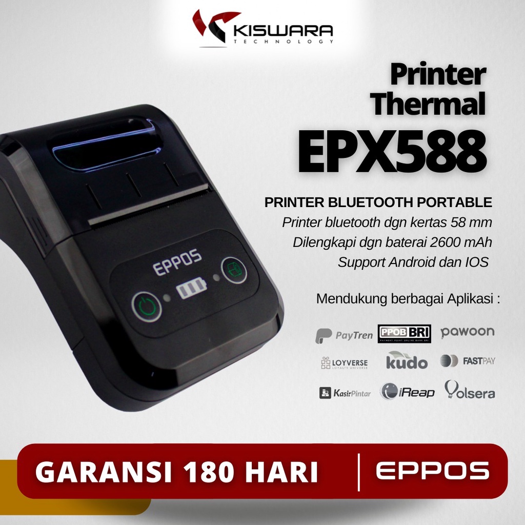 PRINTER THERMAL PRINTER LABEL ALAMAT 58MM EPPOS EPX588 RPP02