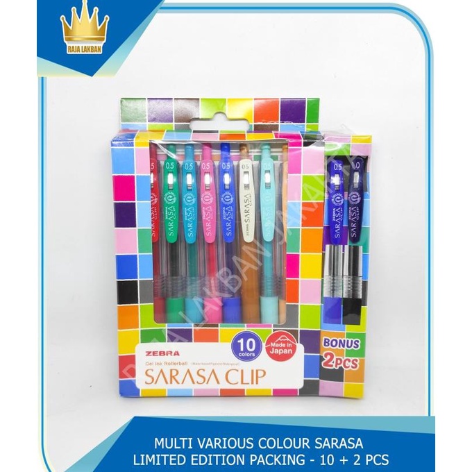 

PROMO Multi Colour Sarasa Limited Edition Packing / Warna Warni - 10 + 2 PCS