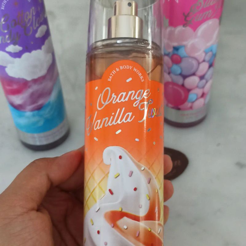 BATH AND BODY WORKS DESSERT COLLECTION BODY MIST (  COTTON CANDY CLOUDS , ORANGE VANILLA TWIST , BUBBLE GUM POP )