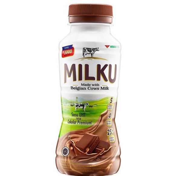 

NEW Milku Susu UHT RASA Coklat Premium 200 ML