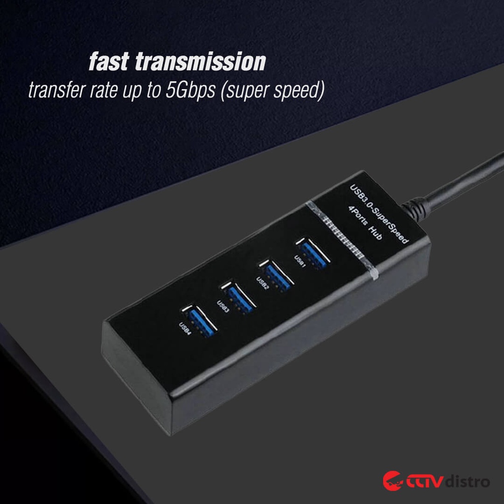 USB Hub High Speed 4 Port USB 3.0 2.0 Colokan USB3.0 PC Laptop Komputer