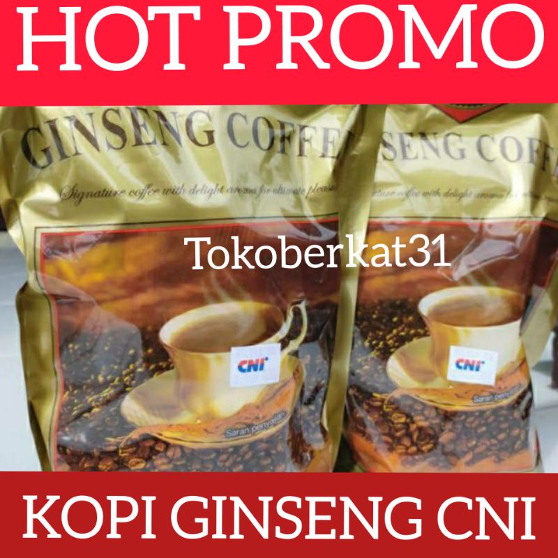 

CNI GINSENG COFFEE (KOPI GINSENG CNI) ISI 20 SACHET. TOKOBERKAT31