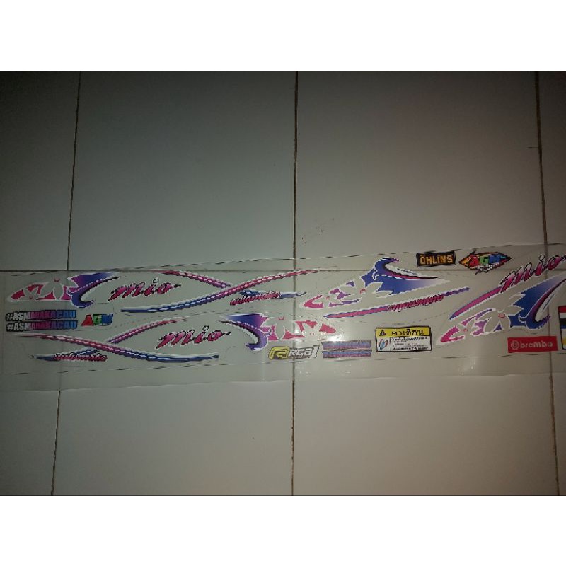 STIKER STRIPING MIO SPORTY TRANSPARAN  / MIO SMILE STIKER MOTOR MIO
