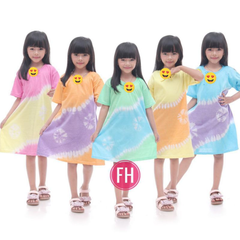 [ BISA COD ] daster kaos anak perempuan || dress kaos anak || daster anak || kaos anak perempuan || 