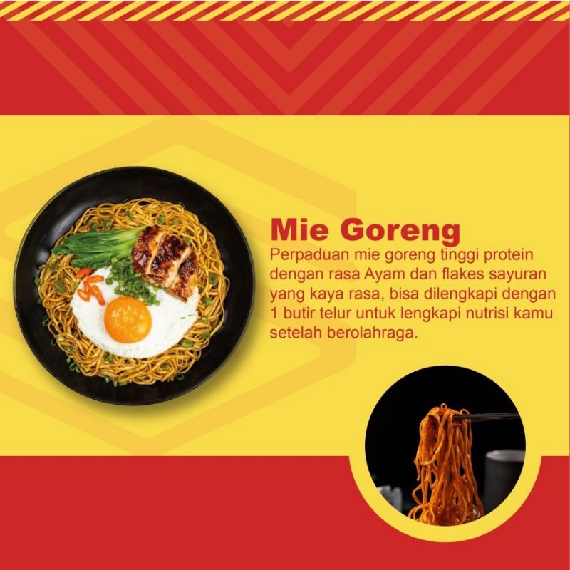 

STRIVE MEE Mie Goreng Mie Ayam Bawang Tinggi Protein Low Carbo
