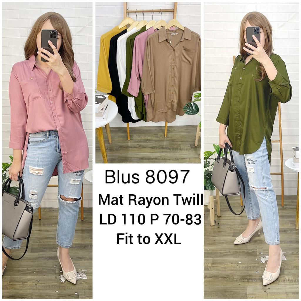 KEMEJA WANITA  POLOS / KEMEJA WANITA BASIC KATUN TWILL 30s