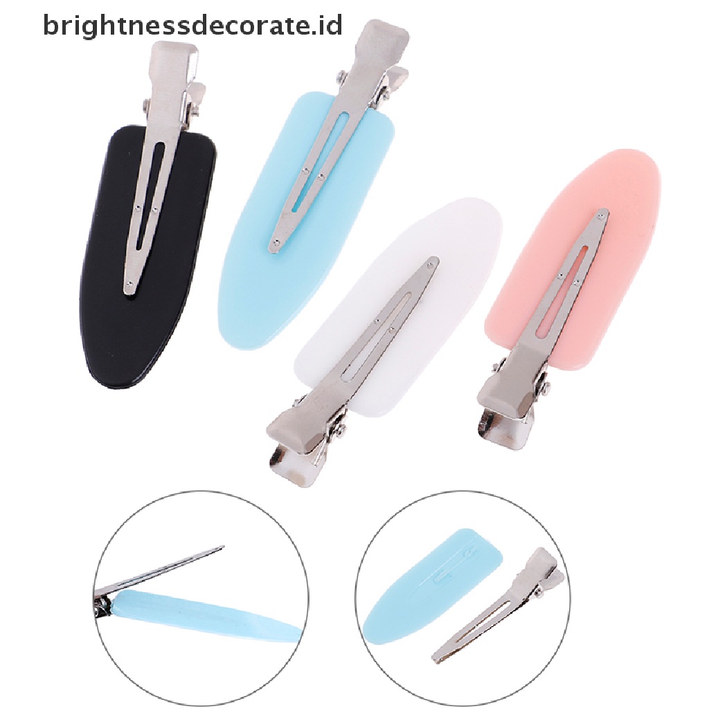 [Birth] 4pcs hair clip no bend Jepitan Poni Rambut no mark hair pin curl clips 4warna Daun [ID]