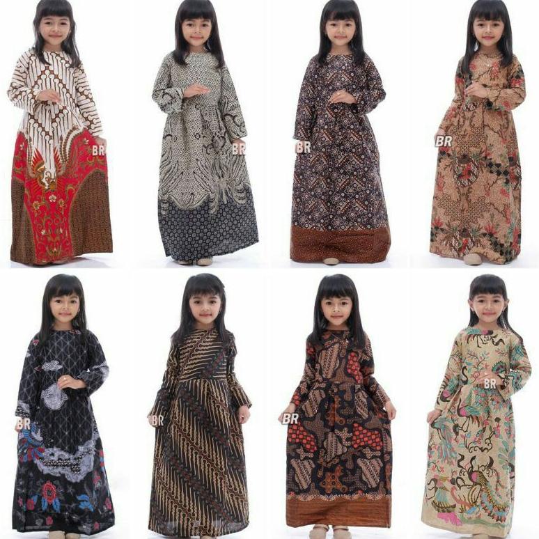 Promo - Baju Gamis Batik Anak Perempuan Umur 3-12 Tahun Modern / Drek Kondangan Pesta Anak Cewek Best Seller