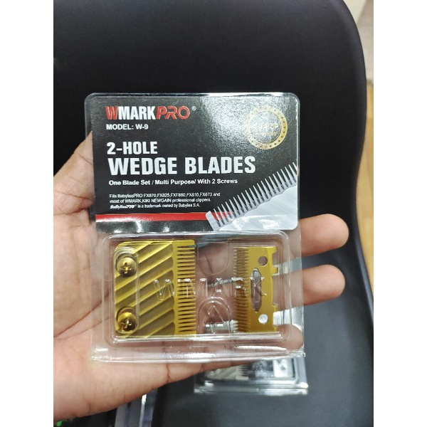 BLADE WMARK W9 GOLD FADE TAPPER / PISAU MESIN CUKUR RAMBUT MASUK KE BABYLISS PRO