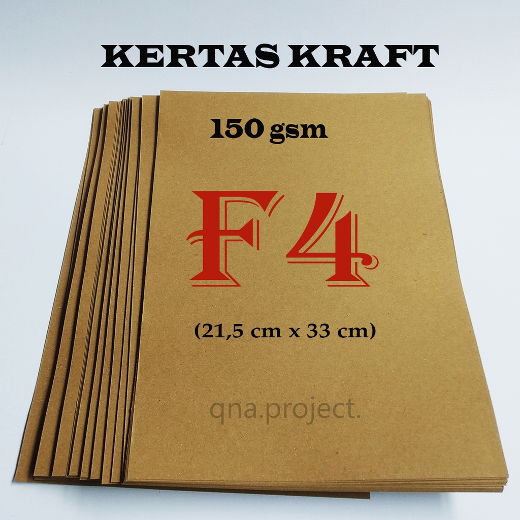 KERTAS KRAFT F4 150 gsm | KERTAS SAMSON 150 gsm | KERTAS COKLAT | BROWN CRAFT | KERTAS SAMSON | KERT