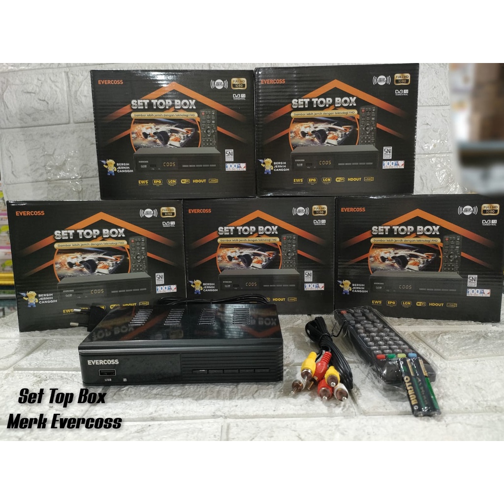 SET TOB BOX EVERCOSS PRIME/STB EVERCOSS MURAH MERIAH
