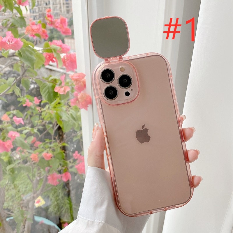 5Colors Mirror Popsoket Soft Case iP iPhone 7 8 + Plus SE 2020 X XR XS Max 11 12 Pro Max Clear Casing Apple