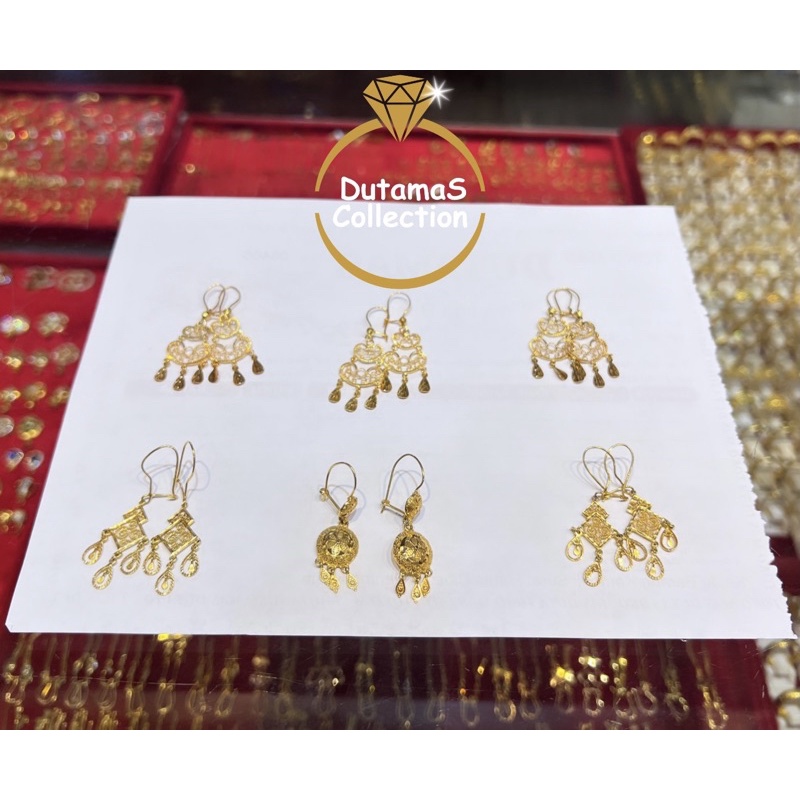 Anting Wayang Dewasa Berat 1gr an Emas Asli Kadar 375%