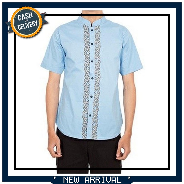 Raditya - Kemeja Baju Koko Kurta Qurta Premium Dewasa Lengan Tangan Pendek Saku Aktif Warna Polos Ab