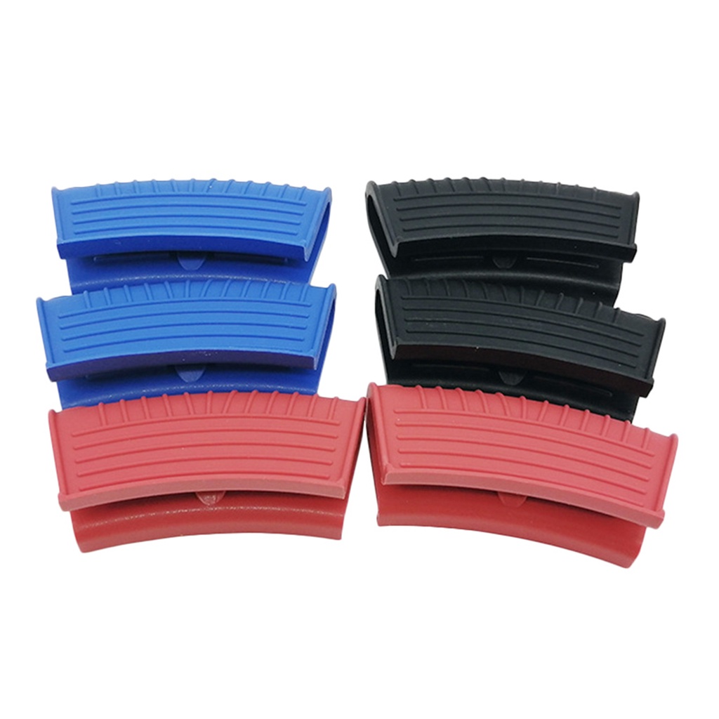 ღ 1Pc Silikon Anti Panas Pan Penutup Klip Pegangan Pan Sekop Klip Anti-Panas Panci Sup tetap Klip Microwave Pot Mangkuk Holderkitchen Perlengkapan