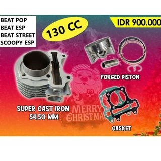 Paket Bore Up BRT Beat Esp Scoopy Esp Beat Street Esp Beat Pop 130 CC 54.50 mm Blok Bore Up BRT Beat pop 130 Cc Blok Piston BRT beat fi beat esp scoopy fi esp vario 110 fi esp Beat Pop Genio Beat deluxe Piston forged brt beat fi esp ghio motor shop