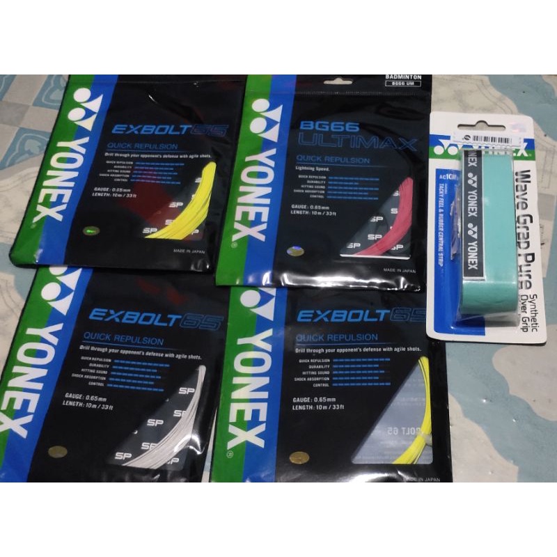 Senar yonex elbolt 65,bg66ultimex+grip